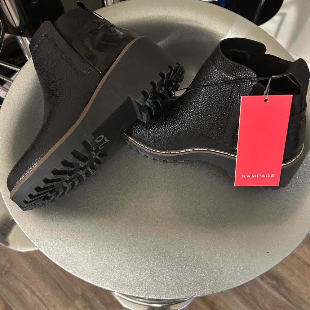 Rampage Black Textured Boots